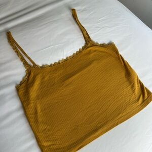 Abound Mustard Yellow Lace Trim Camisole